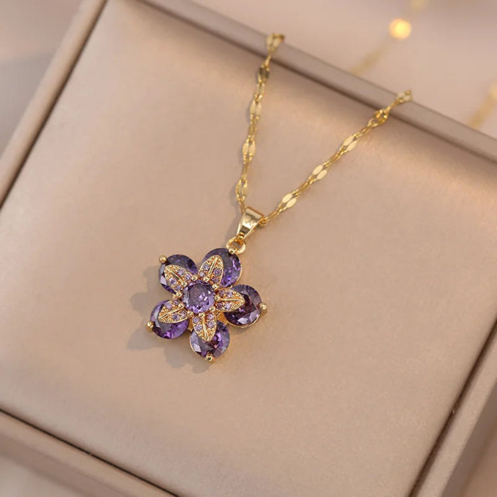 Princess Spinning Flower Necklace