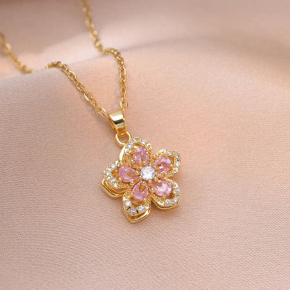 Princess Spinning Flower Necklace